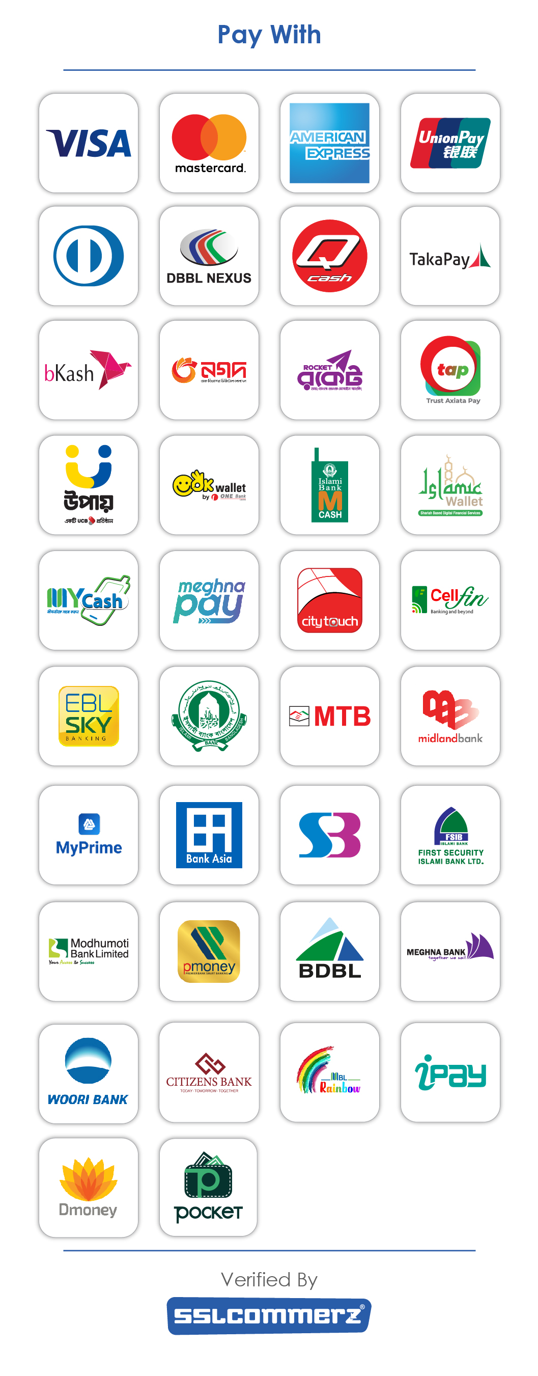 SSLCommerz payment methods